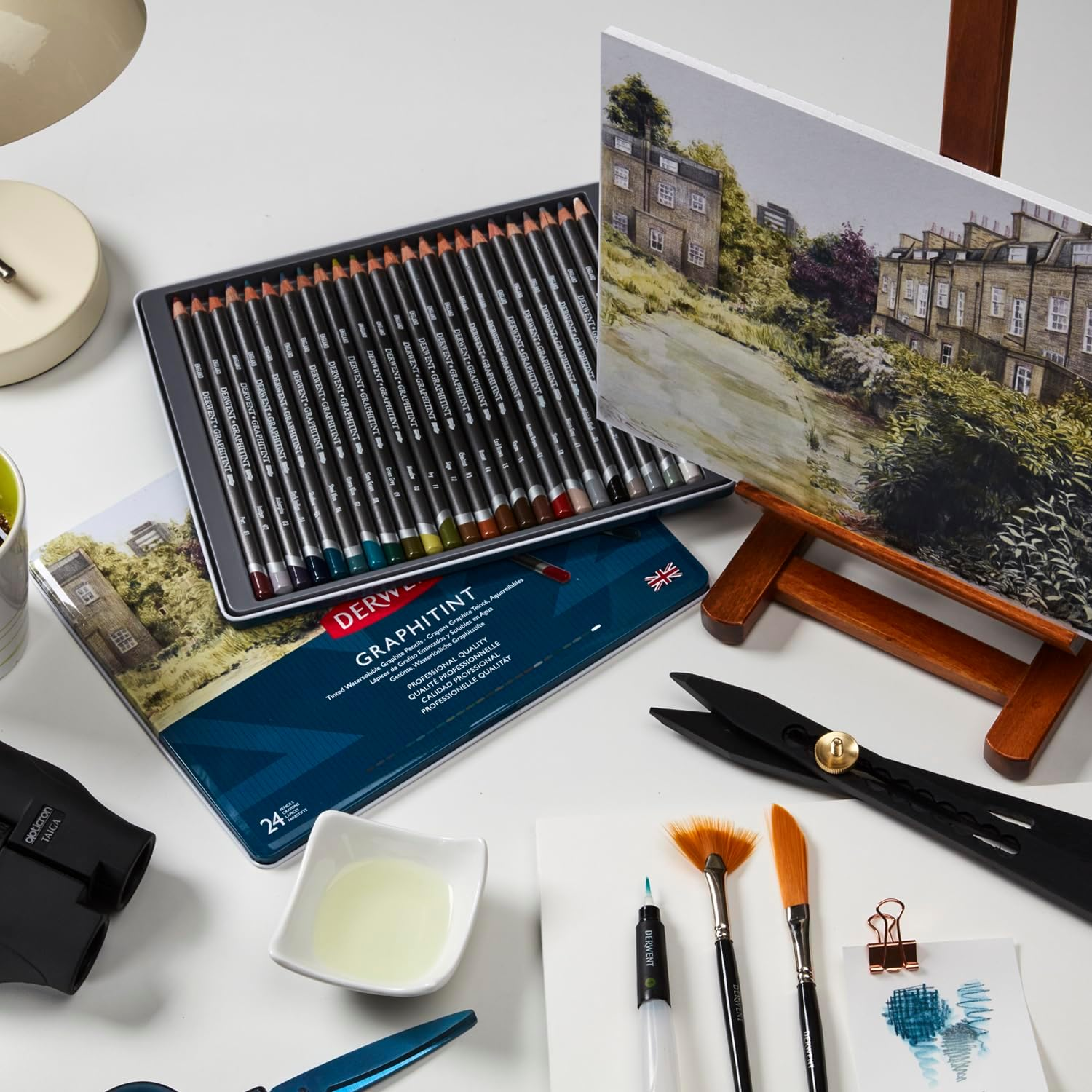 Derwent Graphitint Tinted Graphite Drawing Pencils, Set of 24, Watersoluble, Professional Quality, 0700803 image number 3