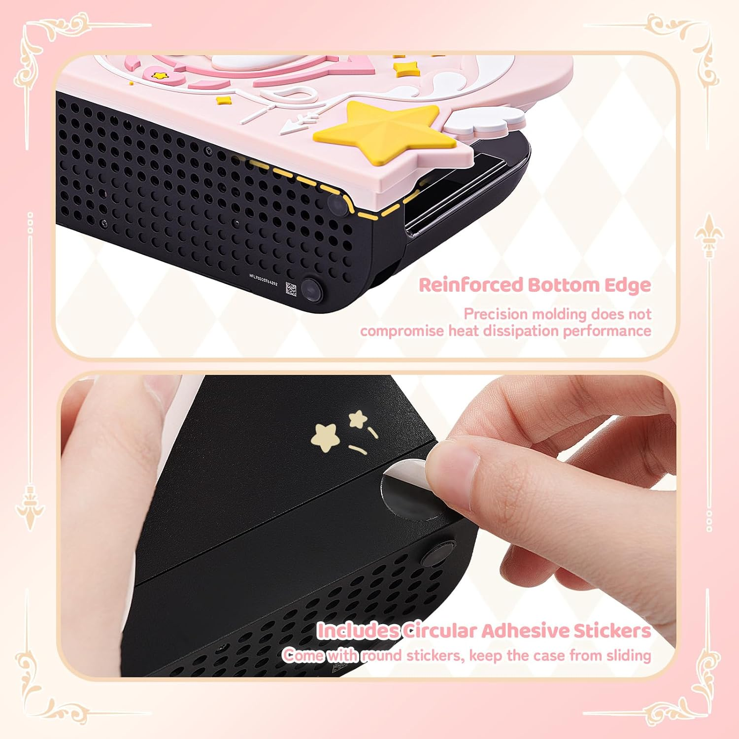 Geekshare Soft Silicone Faceplate Cover Compatible with Switch 2 Charging Dock, Star Wings Series Soft Faceplate Protector - Anti-Scratch Dock Cover with Precise Cutouts image number 3