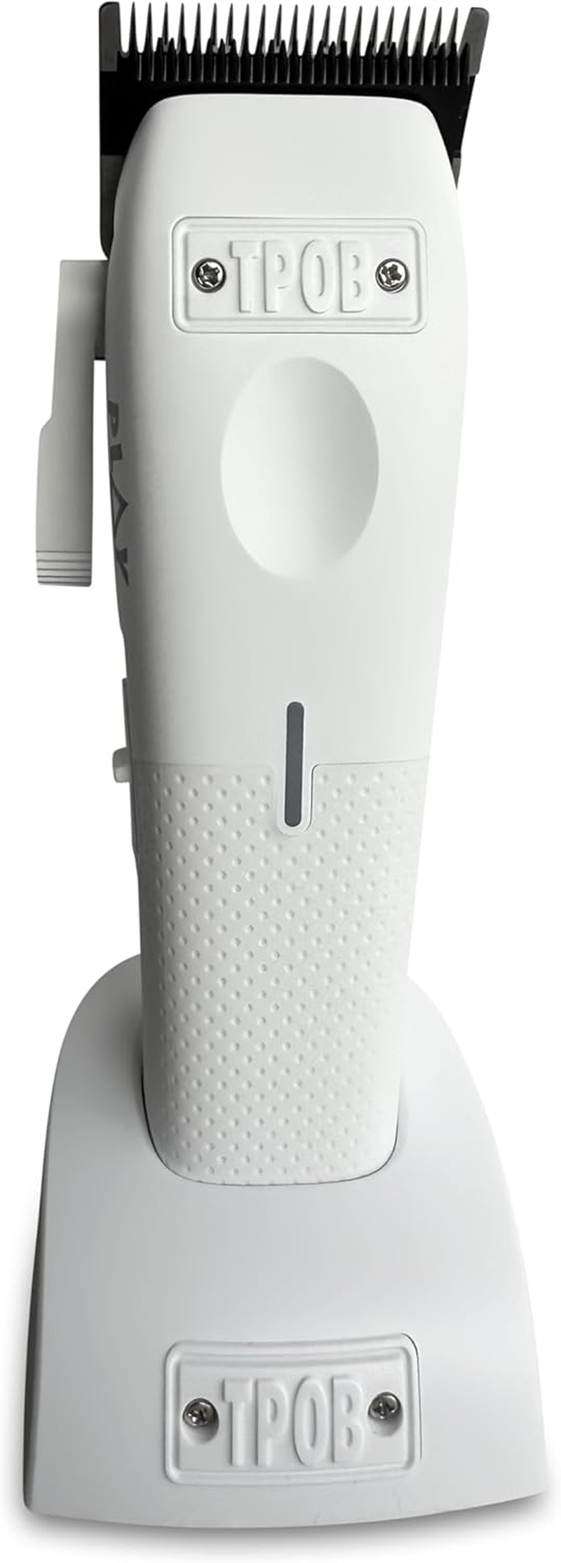 TPOB Professional Barber Hair Clipper Play Mini White for Men 7500 RPM with White Rubber Grips - Black image number 4
