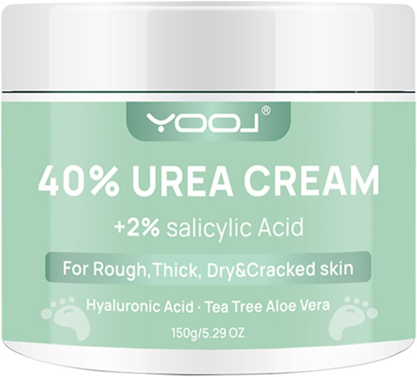 Urea Cream 40% plus Salicylic Acid 2%, Foot Cream for Dry Cracked Heels Feet Knees Elbows Hands, Foot Dead Skin Cuticle Callus Remover Toenail Softener, Keratolytic Skin Barrier Repair image number 5