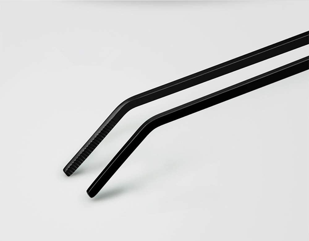 15 Inch Black Curved Aquarium Tweezers Stainless Steel Curved Tweezer with Carbonation Protection Coating against Rust Long Reptiles Feeding Tongs for Aquatic Plants Lizards Spider Snakes image number 5