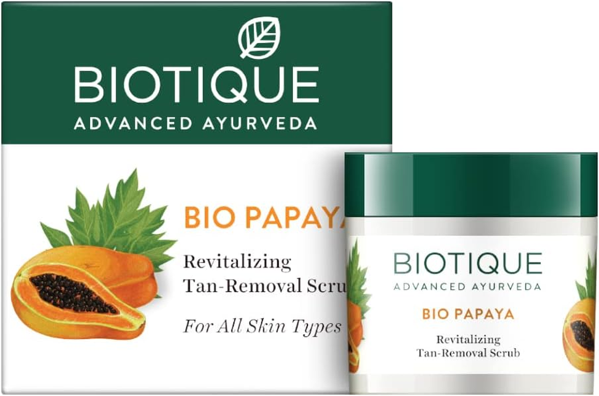 Biotique Bio Papaya Revitalizing Tan-Removal Scrub for All Skin Types, 75G image number 5