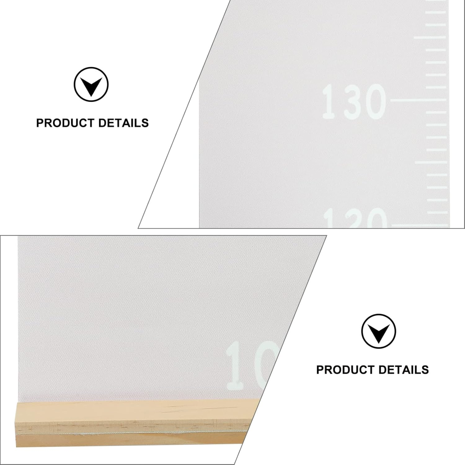 Kisangel Kids Growth Height Chart Canvas Wall Height Ruler Measurement Roll up Nursery Hanging Ruler Handing Ruler Playroom Kids Cloth Cartoon ,Pink - Pink image number 6