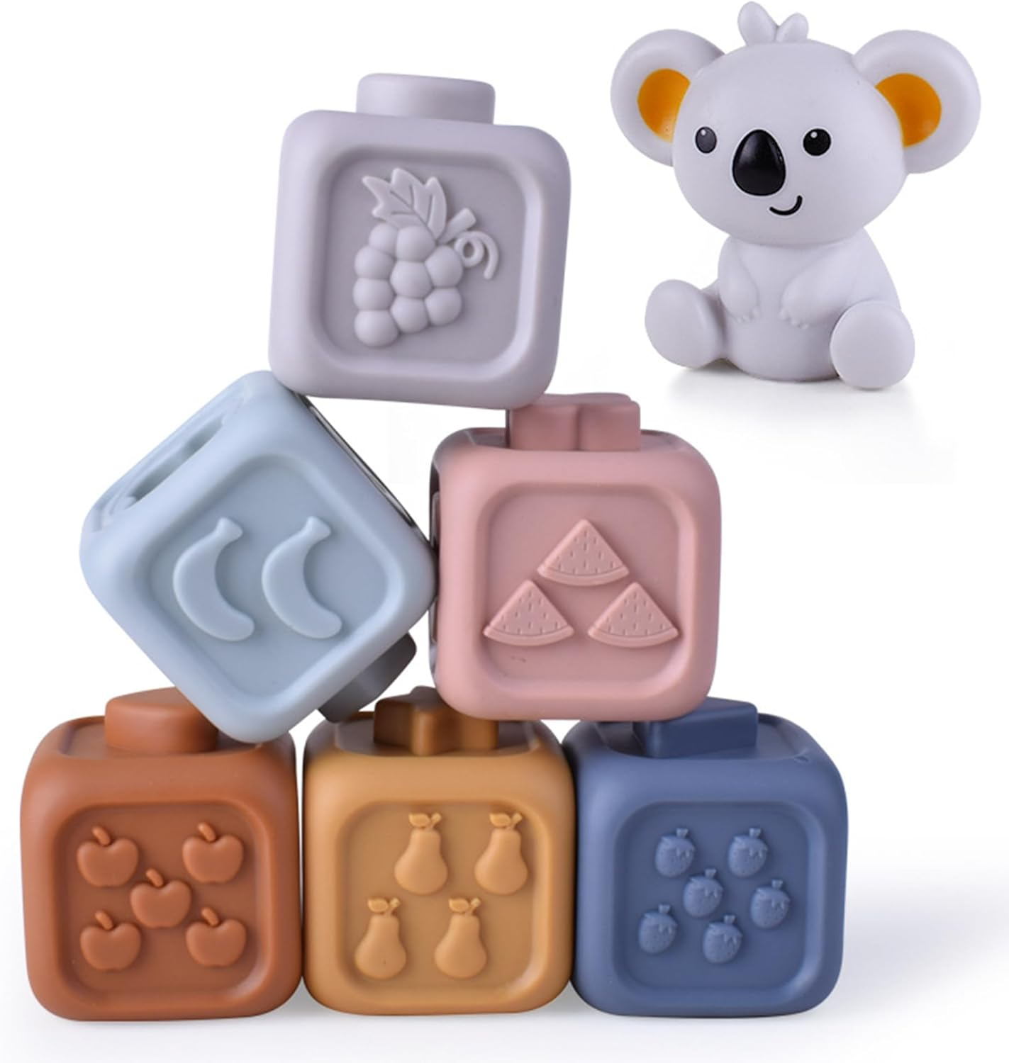 Stacking Toys for Toddlers,Babies Stacking Blocks, Educational Sensory Toys, 13 PCS 2 In1 Baby Soft Building Blocks Toys, Montessori Toys for Babies, Gifts for 6 12 18 Months Old Toddler Girls Boys image number 2