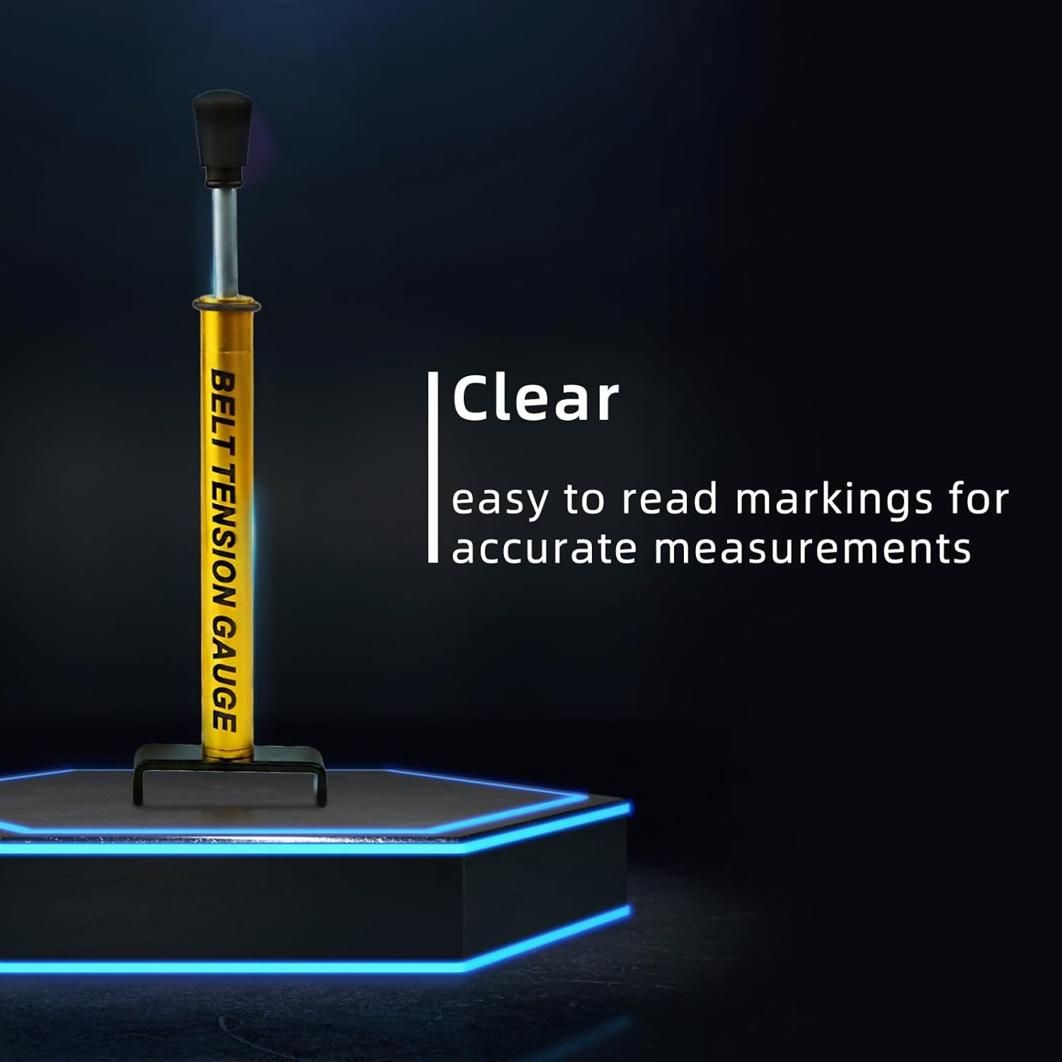 Belt Tension Gauge, 10 Lb Drive Belt Tensioner Tool Universal Tensioner Belt Tension Gauge with L Shaped Pad for Adjusting Belts or Repairing Wheels image number 3