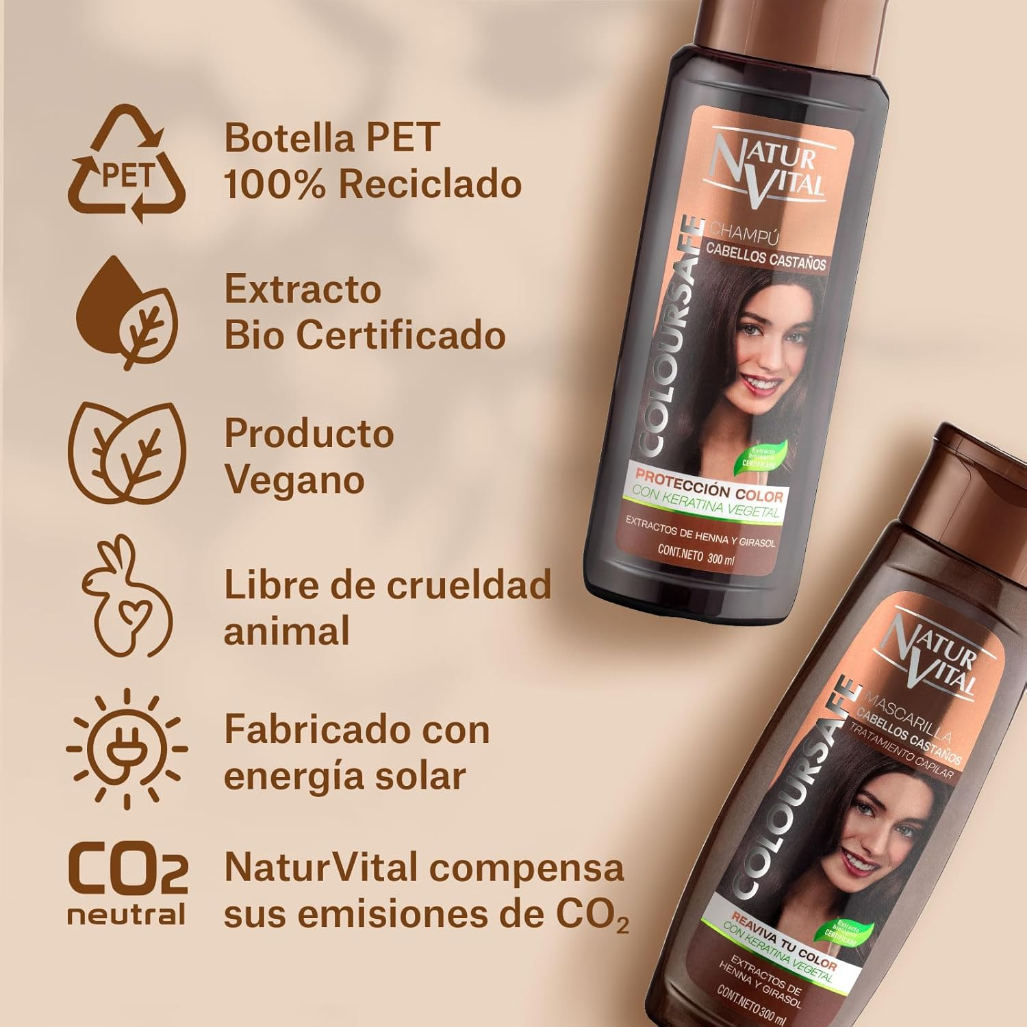 Champu Colour Casta&ntilde;o 300 Ml image number 1