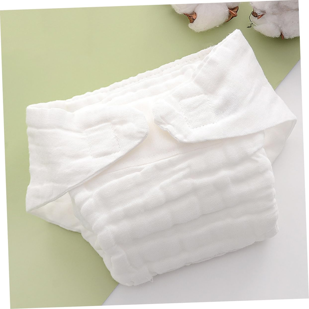 Kisangel 5Pcs Reusable Nappy Liners Soft Cotton Inserts for Diapers Washable and Absorbent Months for Comfort and Skin Protection image number 3