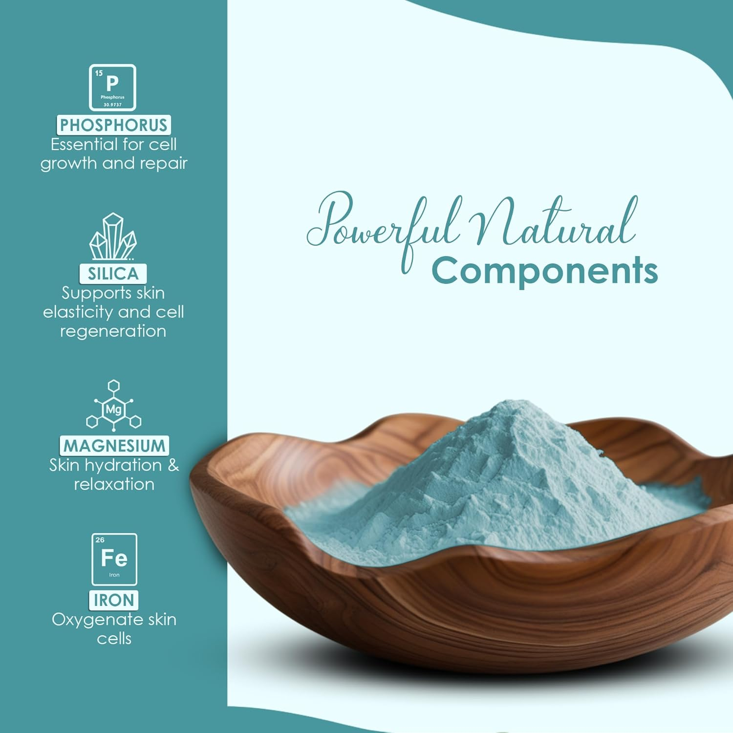 Mi Nature Serbian Blue Powder 100G (3.5Oz) |Cambrian Clay for Face Masks, Body & Hair Care|Face Masks & Hair Masks | Blue Powder image number 5