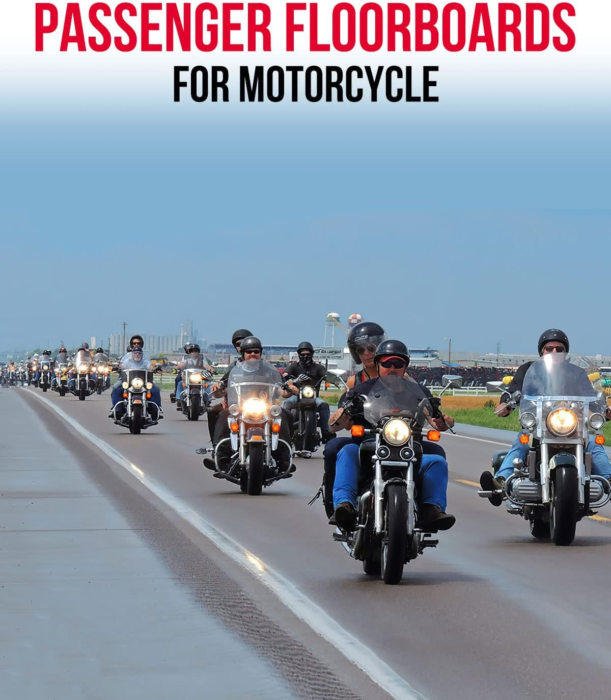 ISSYAUTO Passenger Floorboards with Mount Bracket Kits for Road Glide Street Glide Road King Electra Glide 1993-2023 Black Footboards image number 3