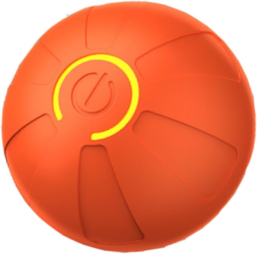 Js' Funlab Smart Bouncing Ball, Smart Interactive Ball Toys for Dog, Smart Moving Ball, Moving Bouncing Ball Pet Toy, Rolling Dog Toys for Biting, Exercise, Training (Orange)