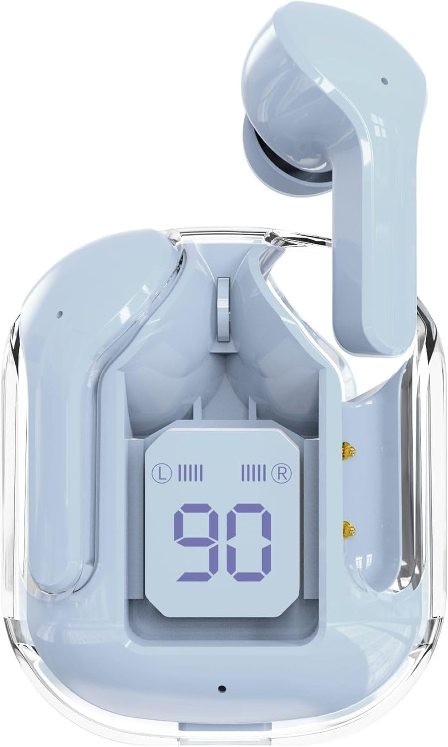 Ziyan Bluetooth Headphones, Wireless Bluetooth 5.4 In-Ear Headphones, Sports Gaming Headsets, Noise Reduction Earphones, Bass Touch Control for Allphone (Blue)