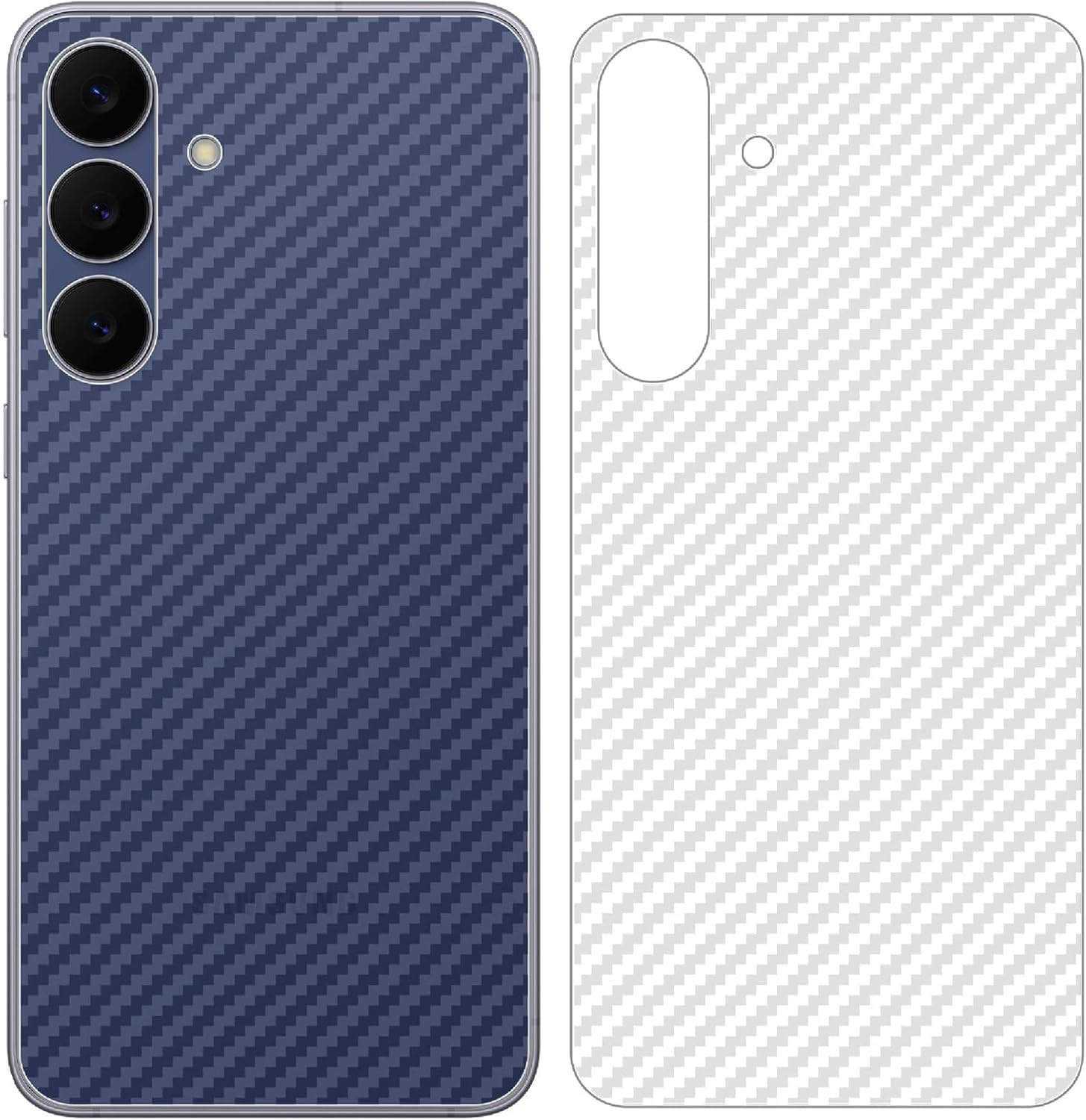 GIOPUEY Back Film Compatible with Samsung Galaxy S25 FE, [Pack of 4] 0.1 Mm Ultra Thin Carbon Pattern Back Film, Scratch-Resistant, Anti-Fingerprint, Non-Slip image number 1