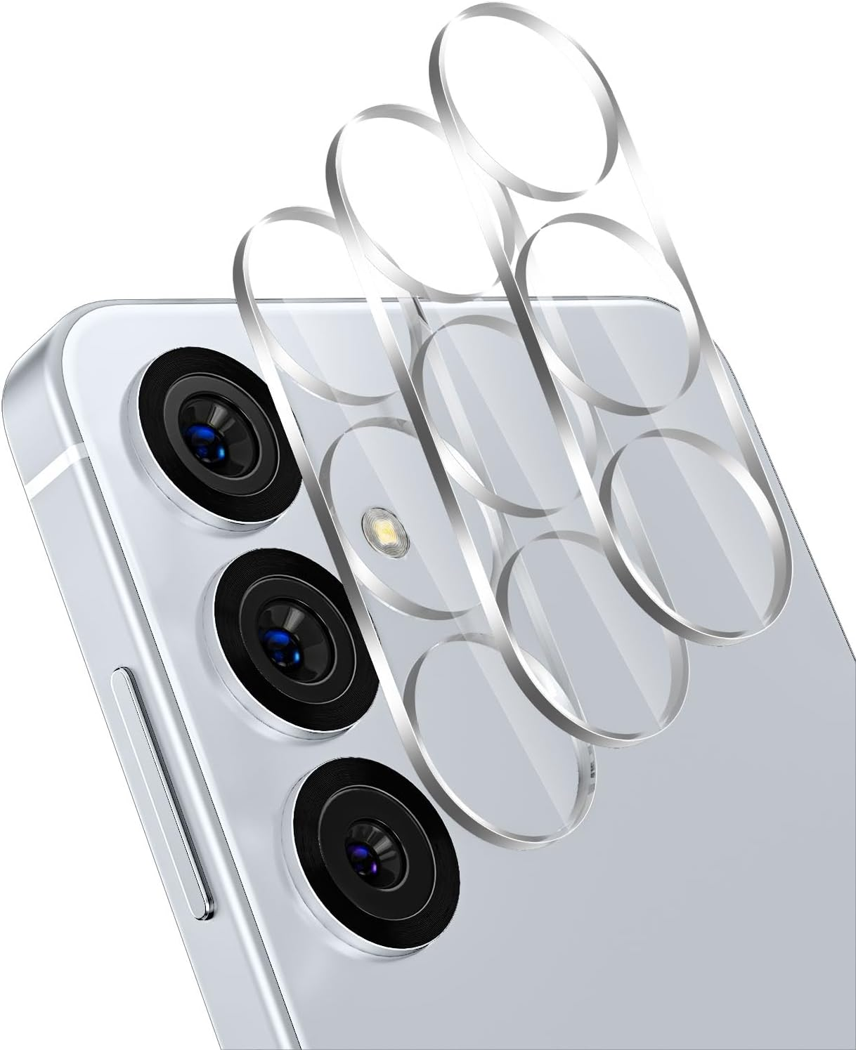 Cloudvalley [3 Pack] Camera Lens Protector for Samsung Galaxy S25, 9H Tempered Glass Lens Cover, Anti-Scratch & Case Friendly [Not Affect Flash & Night Shot],Clear