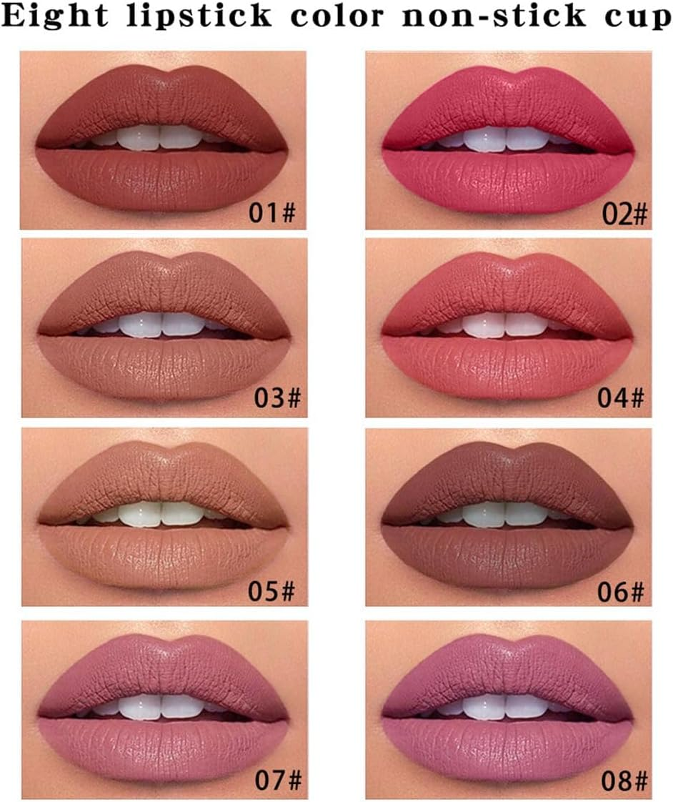 Coolstory Longwear Liquid Lip Liner, 2-In-1 Waterproof Longwear Liquid Lip Liner, Liquid Lip Liner Pen, Matte Lip Stain Marker, Quick-Drying Long-Lasting Matte Liquid Lipstick (8PCS) image number 3