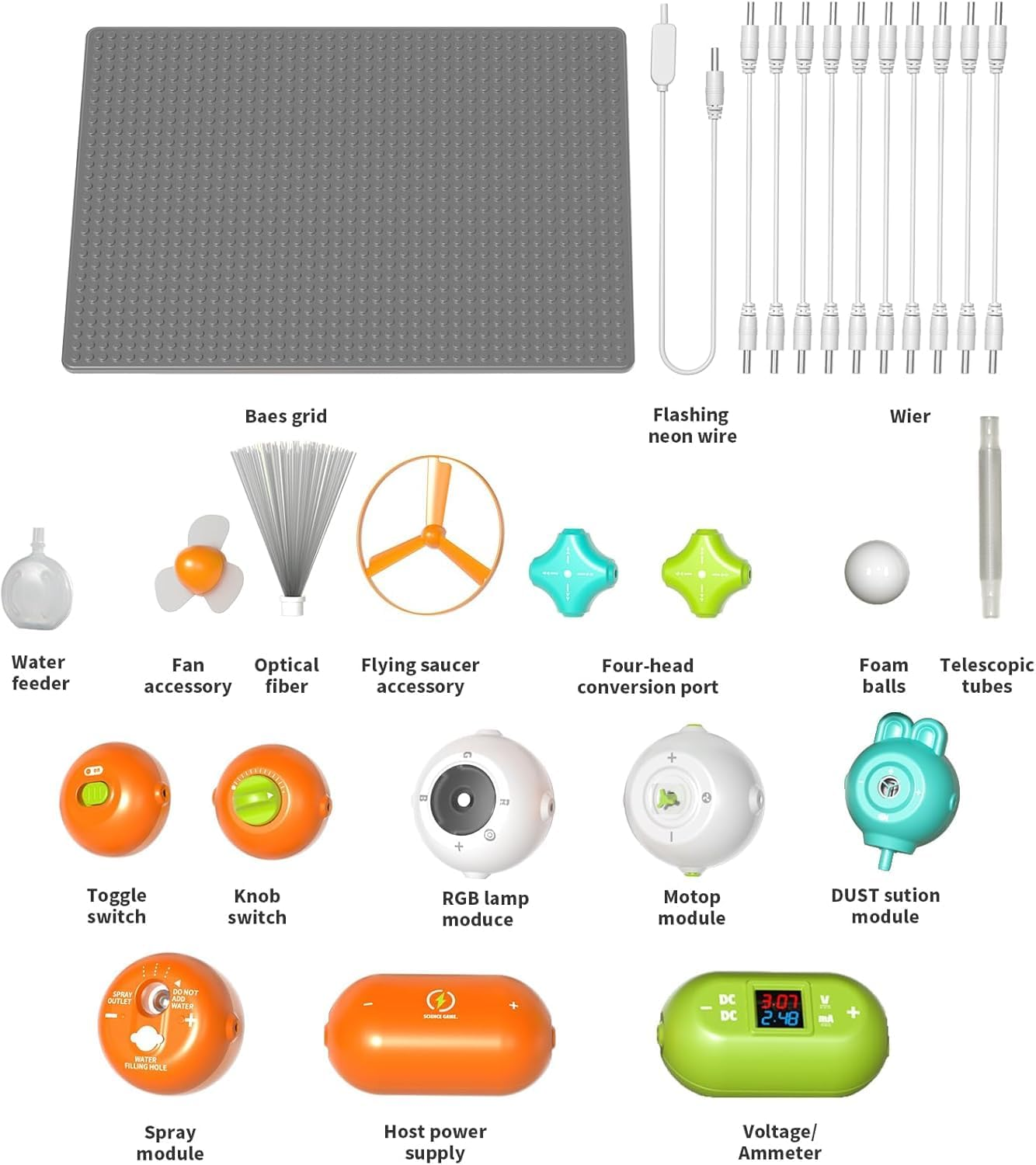 JUKUDAHU Electric Circuit Kits Toys for Kids Aged 6,7,8,9,10,11,12,13,14 - Physics Electronic Exploration Kit with 300+ Projects, Circuit Board, Science Experiment Game for Boys and Girls Aged 3-12 image number 3