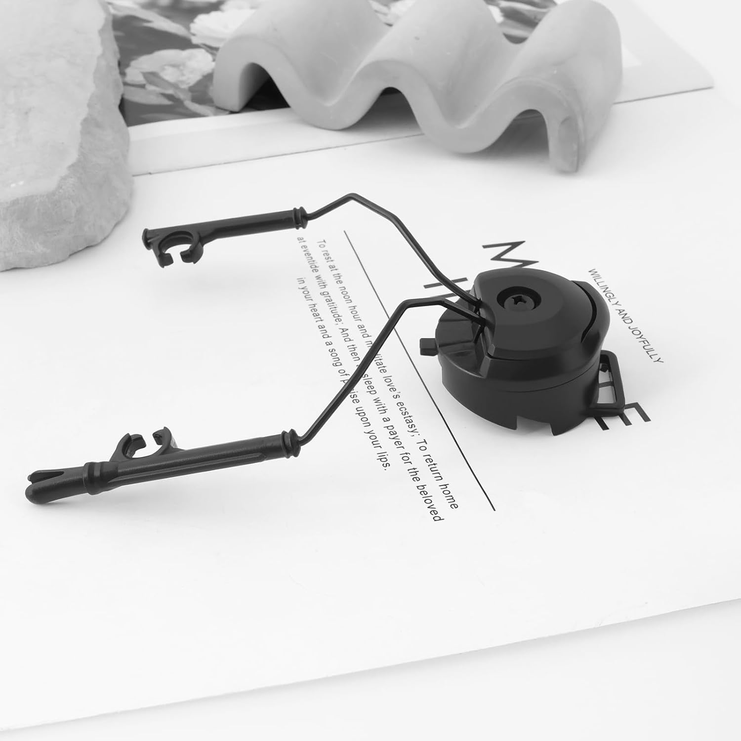 OTOTEC 1Pair Tactical Helmet Rail Adapters Headset Support Helmet Arc Rail Adapter Compatible with Peltor Comtac Headset Support for Connected to Fast/Ach/Mich Series Helmet image number 6