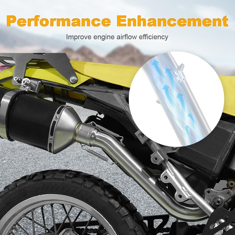 Motorcycle Exhaust Muffler Middle Link Pipe, Stainless Steel Exhaust Middle Pipe Compatible with DR650 SE 1996-2024 image number 4