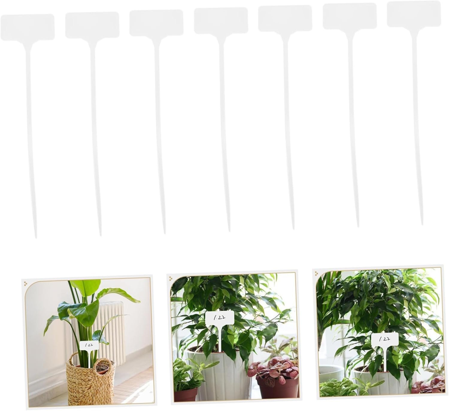 PHENOFICE 50Pcs Plant Labels Replaceable Garden Markers Safe Practical Plant Tags Compact Easy to Use Decorative Garden Supply image number 3