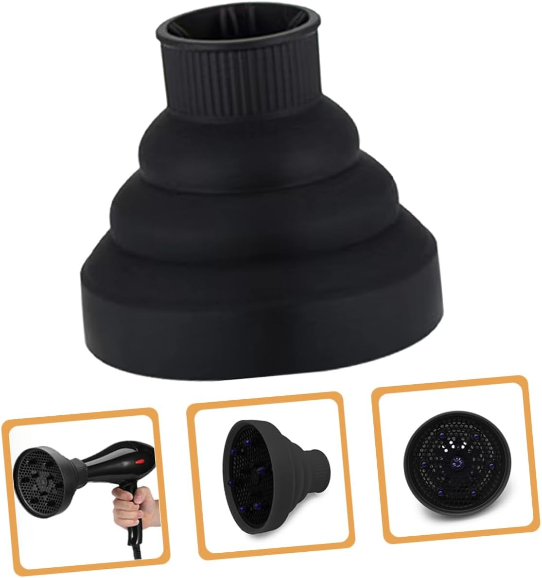 BATHVEVE Silicone Windshield Cover Hair Dryer Diffuser Attachment Hair Diffuser For image number 6