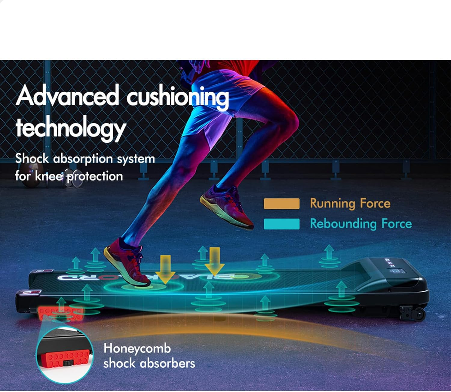 BLACK LORD under Desk Walking Pad Treadmill with 2-Level Incline, 400 Mm Belt Running Machine for Home Gym, Portable under Desk Treadmill Trainer with Remote Control, MS2 Series