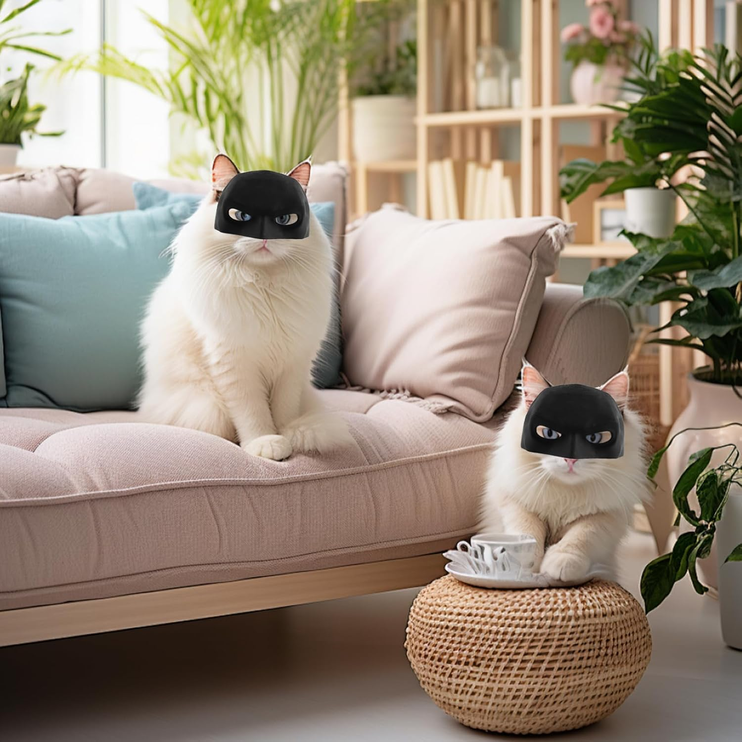 SYHSYC Batman Mask for Cats Batcat Mask Bat Mask 3D Cat Mask Cat Mask Cat Clothing Pet Costume for Halloween or Daily Fun Cosplay Bat Costume, 11 Cm image number 2