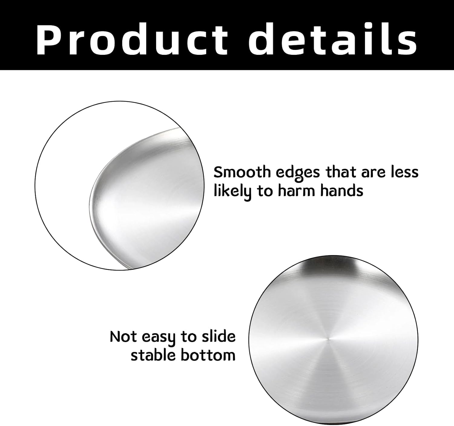 Pack of 2 Cat Bowls, Flat Metal, Cat Bowl, Drop-Proof, Easy to Clean image number 5