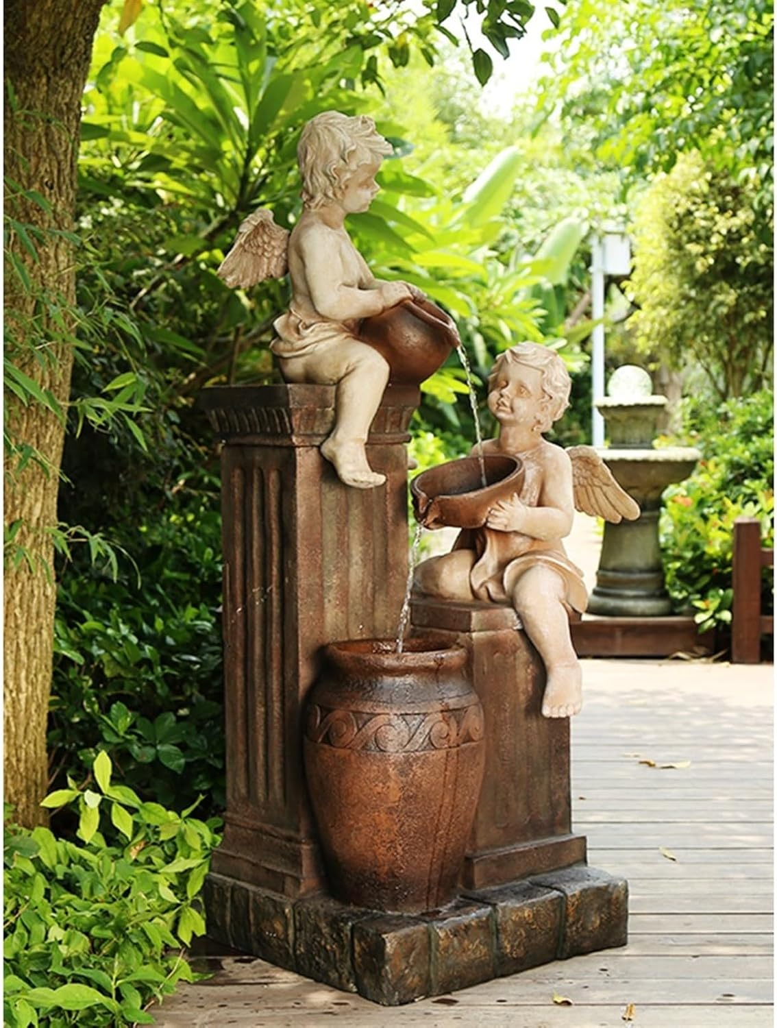 Outdoor Fountain Angel Fountain Landscape, Outdoor Water Decoration, Garden Layout Courtyard(L) image number 5