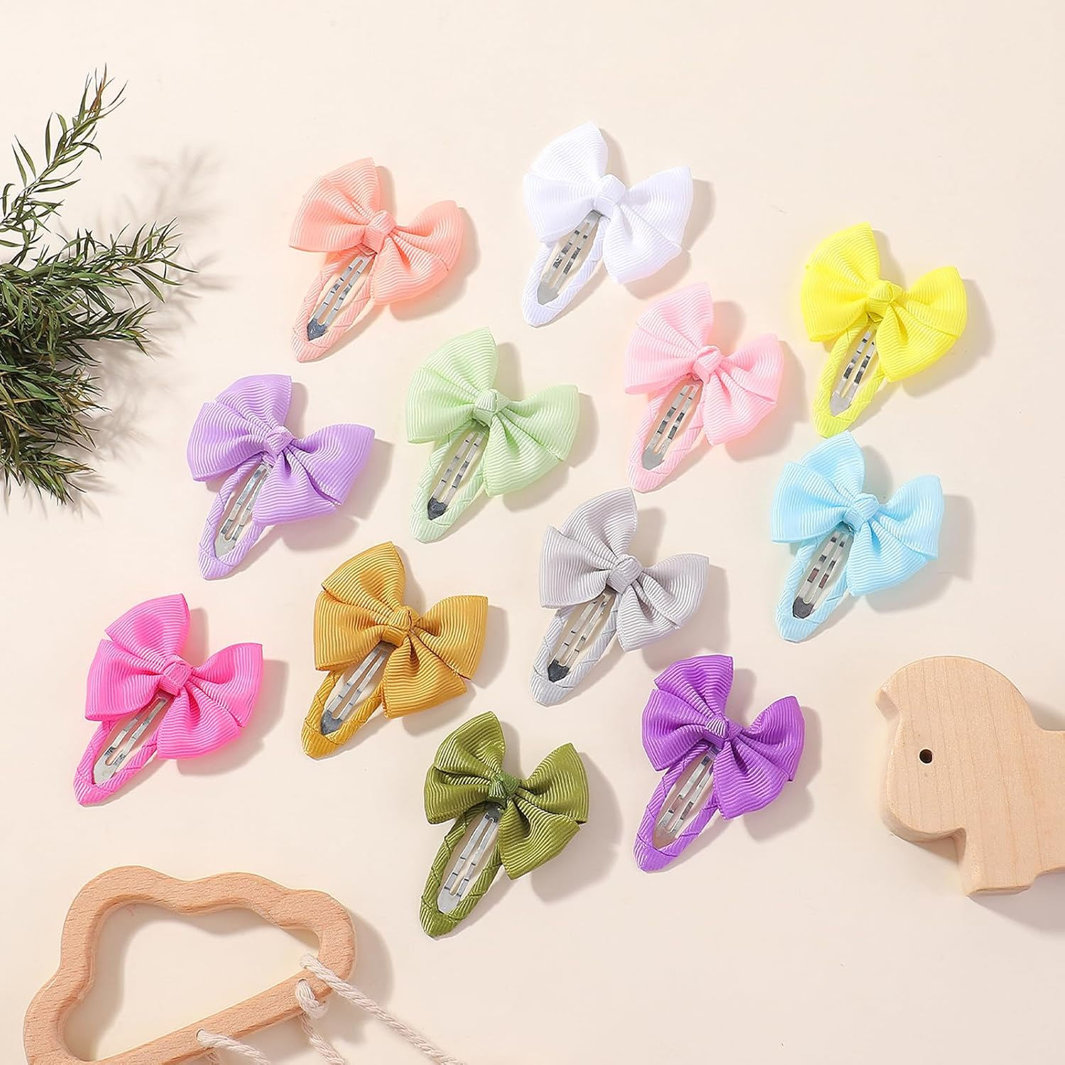 Choicbaby Pack of 40 Hair Clips Girls, 2 Inch Hair Clip Bow Hair Clips Children Girls Hair Accessories for Baby Girls Toddlers