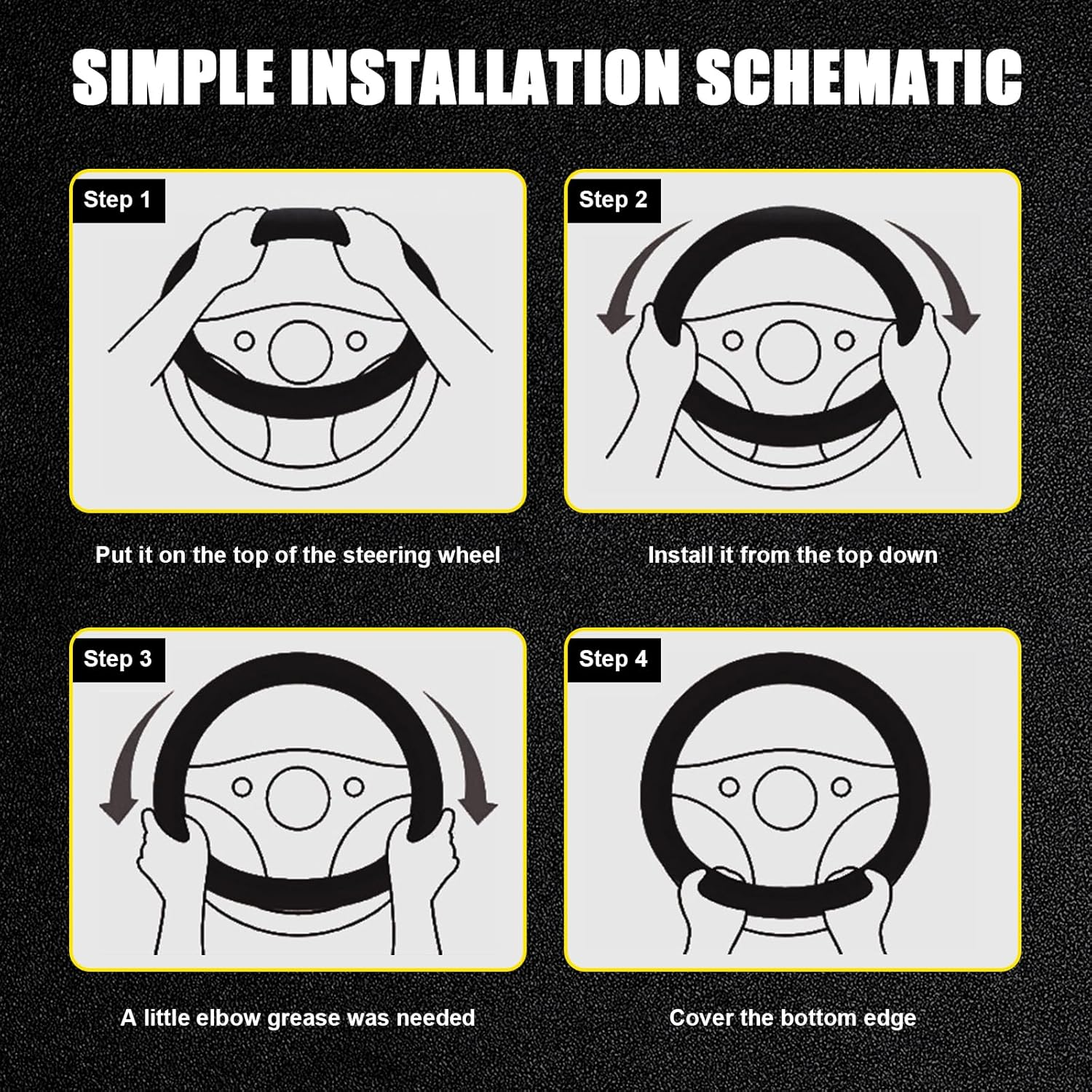 Kewucn Car Elastic Stretch Steering Wheel Cover, Soft Microfiber Breathable Ice Silk, Universal 15 Inch Anti-Slip Auto Steering Wheel Protector, Fit Car, SUV, Van, Sedan, Truck (Pink) image number 3