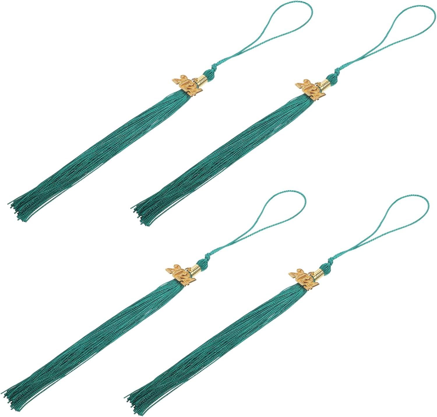 Graduation Hat Tassels Set 08 Green Graduation Hat Accessories for Ceremony 4Pcs image number 3