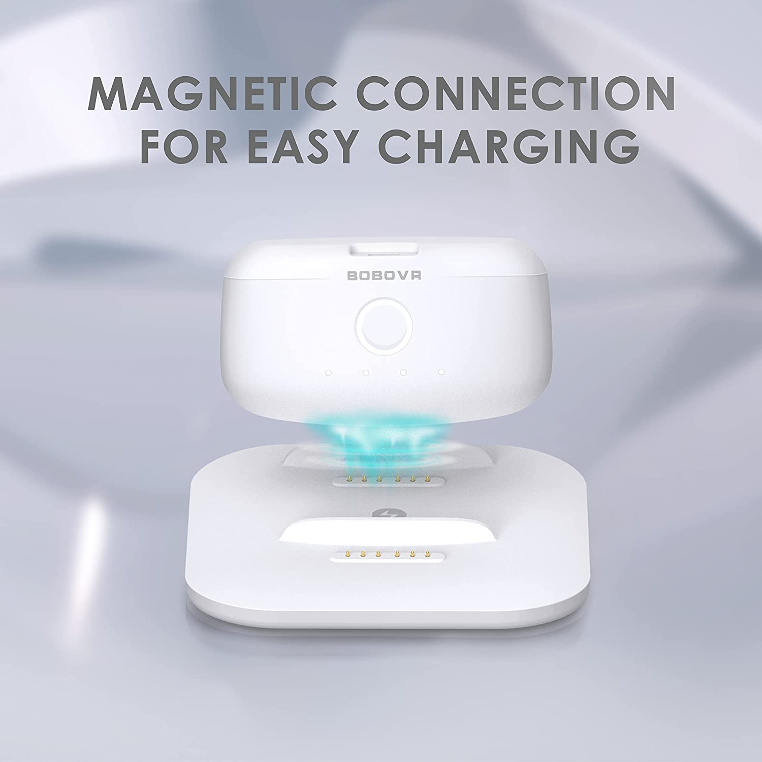 BOBOVR Twin Charger Station/Dock for B2 Battery Pack,Ultra-Thin Design, Magnetically Supply Power to 2 B2 Battery Packs at the Same Time