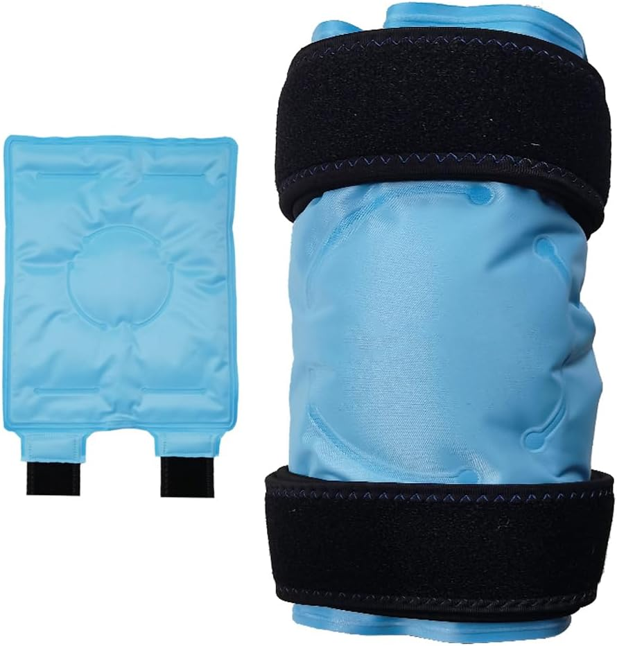 Reusable Hot & Cold Large Gel Ice Pack for Knee Pain Relief, Gel Ice Wrap for Leg Injuries, Swelling, Cold Compress Therapy for Arthritis image number 4