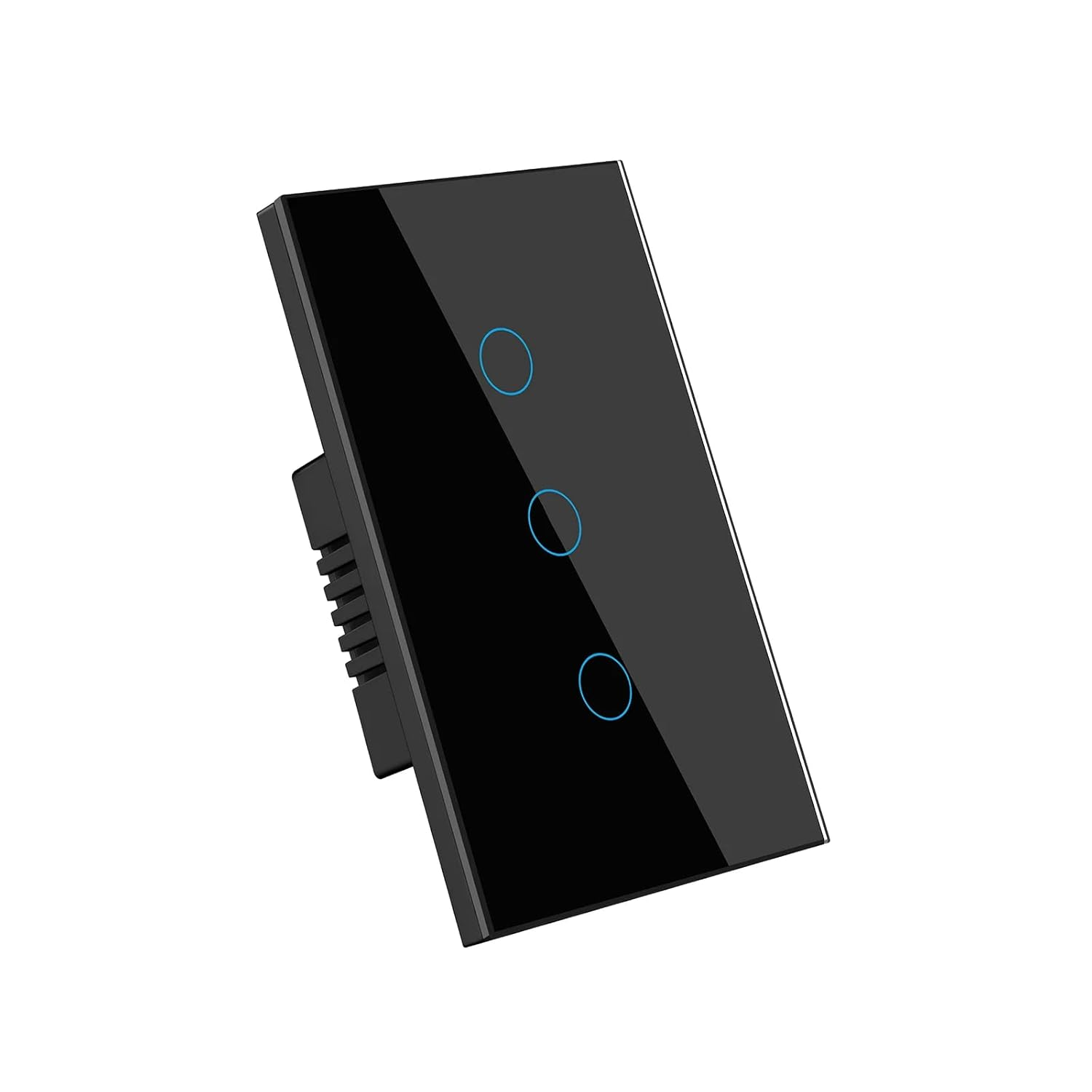 7Pandas Smart Light Switch, Wifi Wall Light Touchpad Switch, Tempered Glass Touch Panel Touch Wall Mount Switches, Compatible with Alexa, Google Assistant, Remote Control, Timer (4Gang-Black)