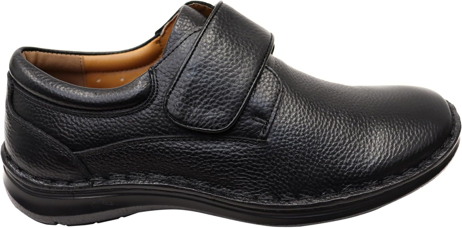 Hush Puppies Mens Bloke Brown Leather Extra Wide Slip on Work Dress Shoes 8.5 EEE (Extra Extra Wide) image number 3