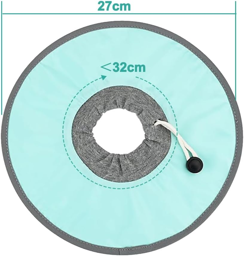 NIYATA Cat Collar, anti Licking Soft Foldable Adjustable Elizabethan Collar Post Surgery Recovery for Cats Leak-Proof Waterproof (Green) image number 1