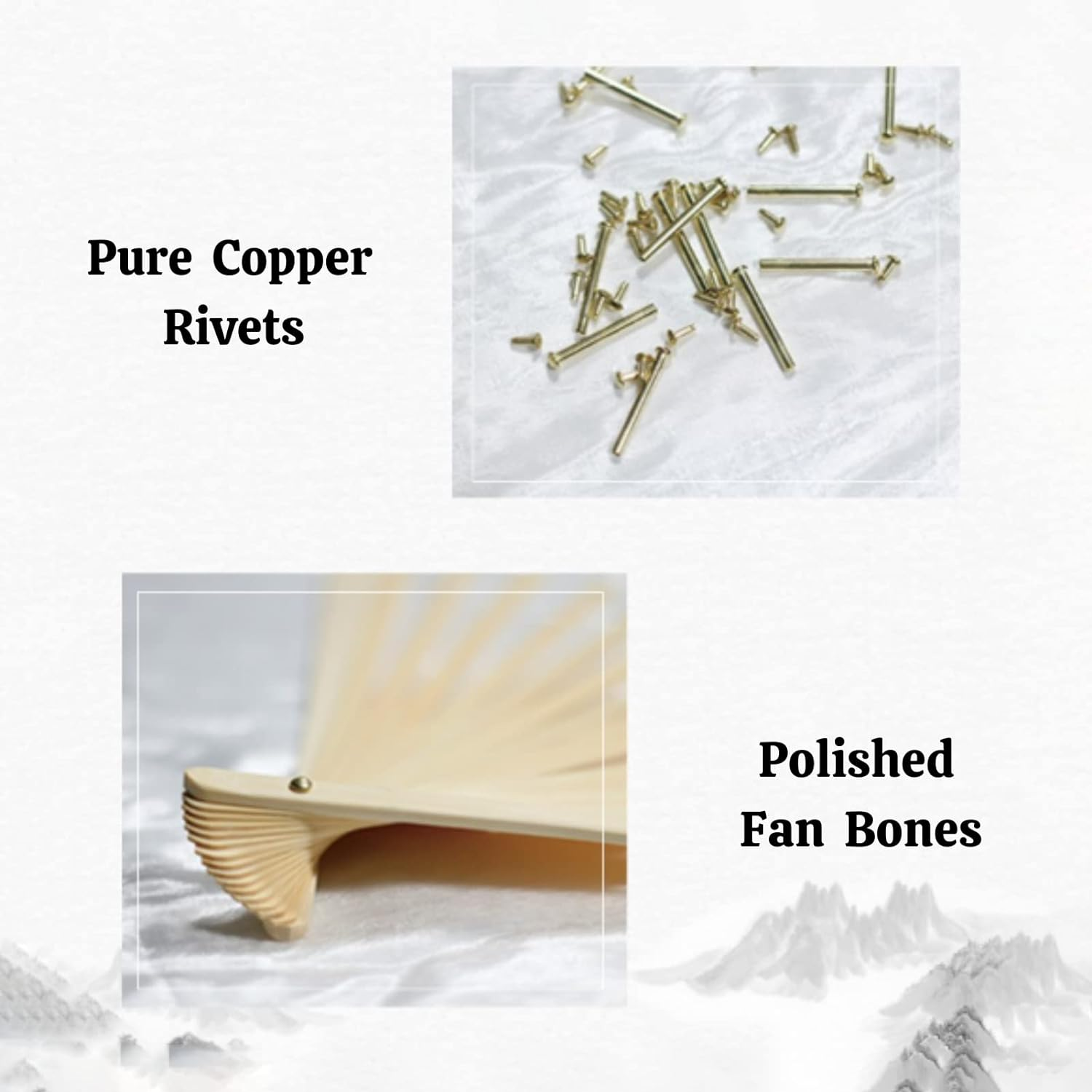 Belly Dance Faux Silk Veil Fans, 1 Pair (Left+Right) Faux Silk Bamboo Long Fans Veils, Handmade Belly Dance Dancing Silk Fans, Dance Performance - Style1 image number 3