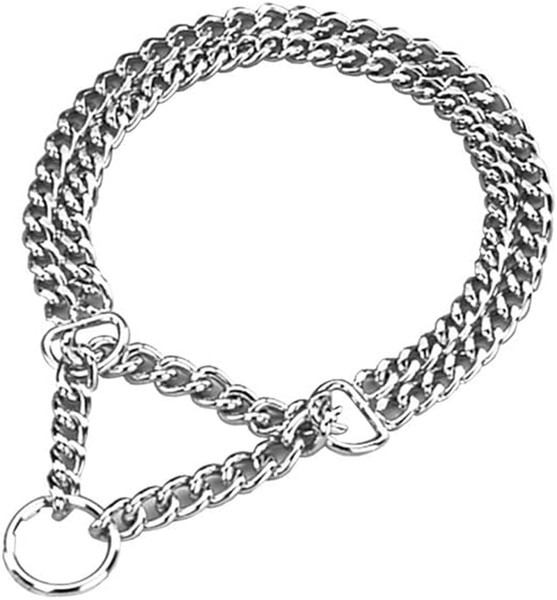 Nobby Double Row Chrome Dog Chain Choker image number 2