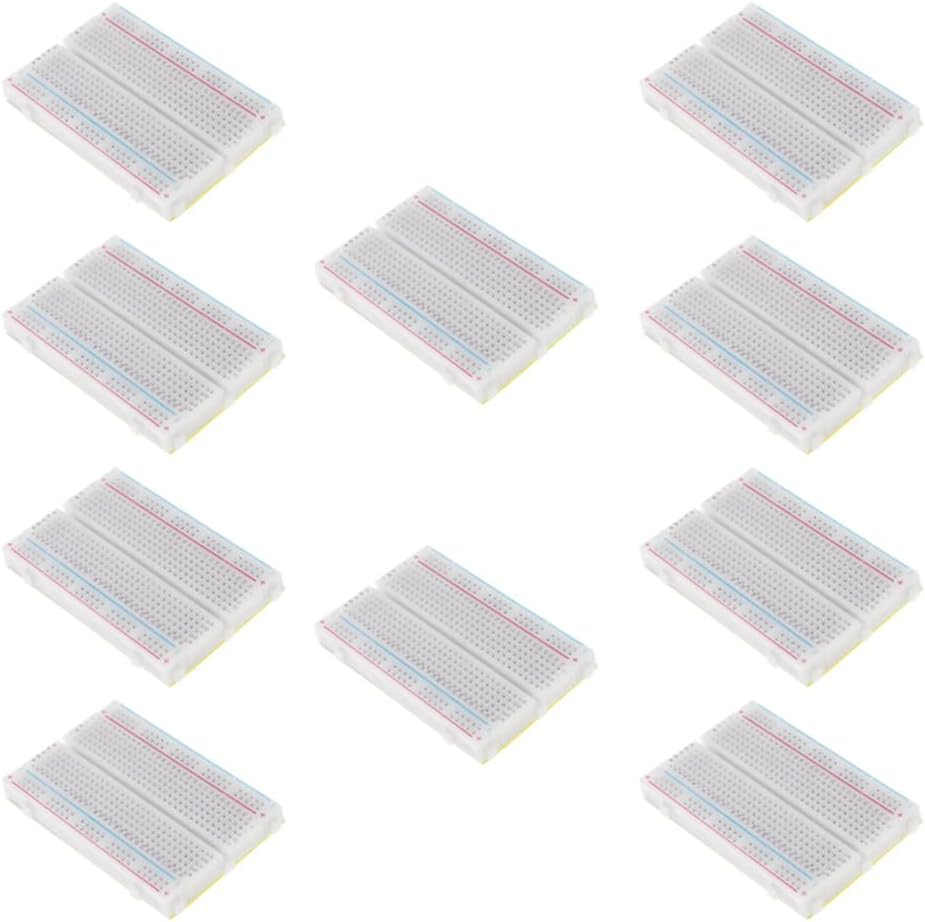 10Pcs 400 Pin Hole Solderless Breadboard Prototype Board image number 1
