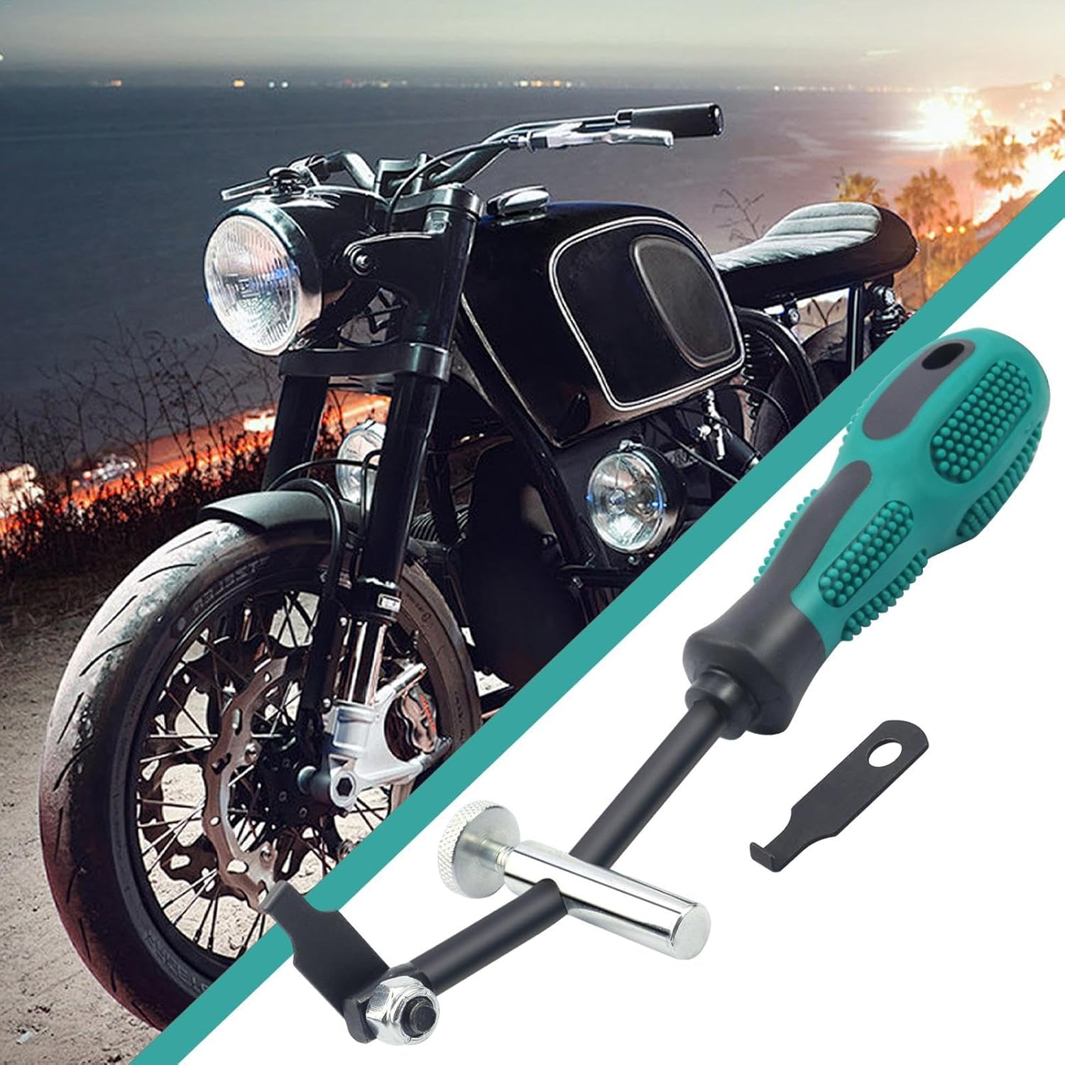 58430 Shaft Type Seal Puller, Seal Puller Tool, Replacement Seal Puller, Automotive Mechanical Repair Tool, Non-Slip Handle Seal Puller, Shaft Seal Removal Tool, Car Repair Tools, Mechanical Wo image number 3