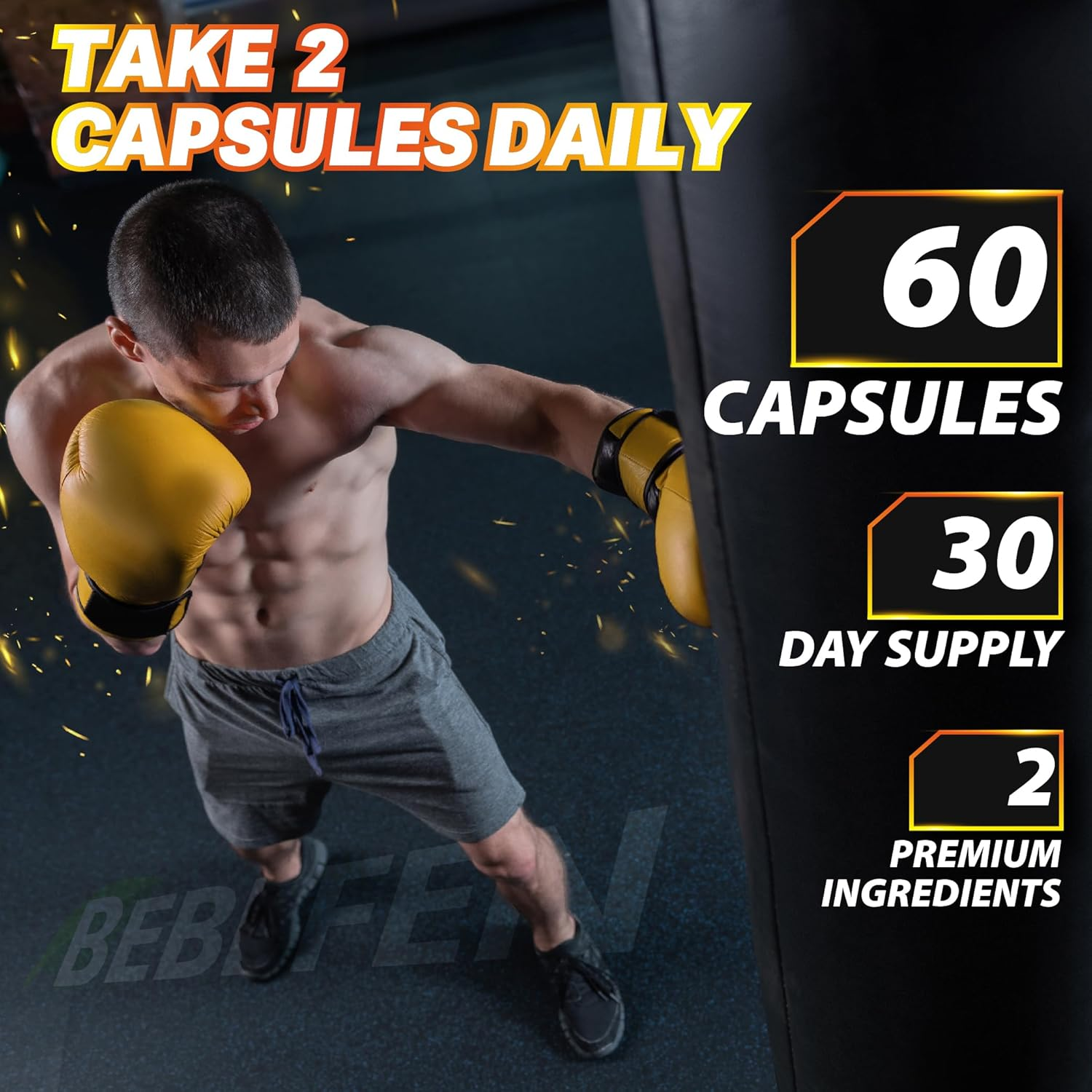 Tribulus Terrestris and Tongkat Ali Capsules - Tribulus Enhanced with Tongkat Ali Extract Supplement for Men - Zero Fillers - Non-Gmo (60 Capsules)