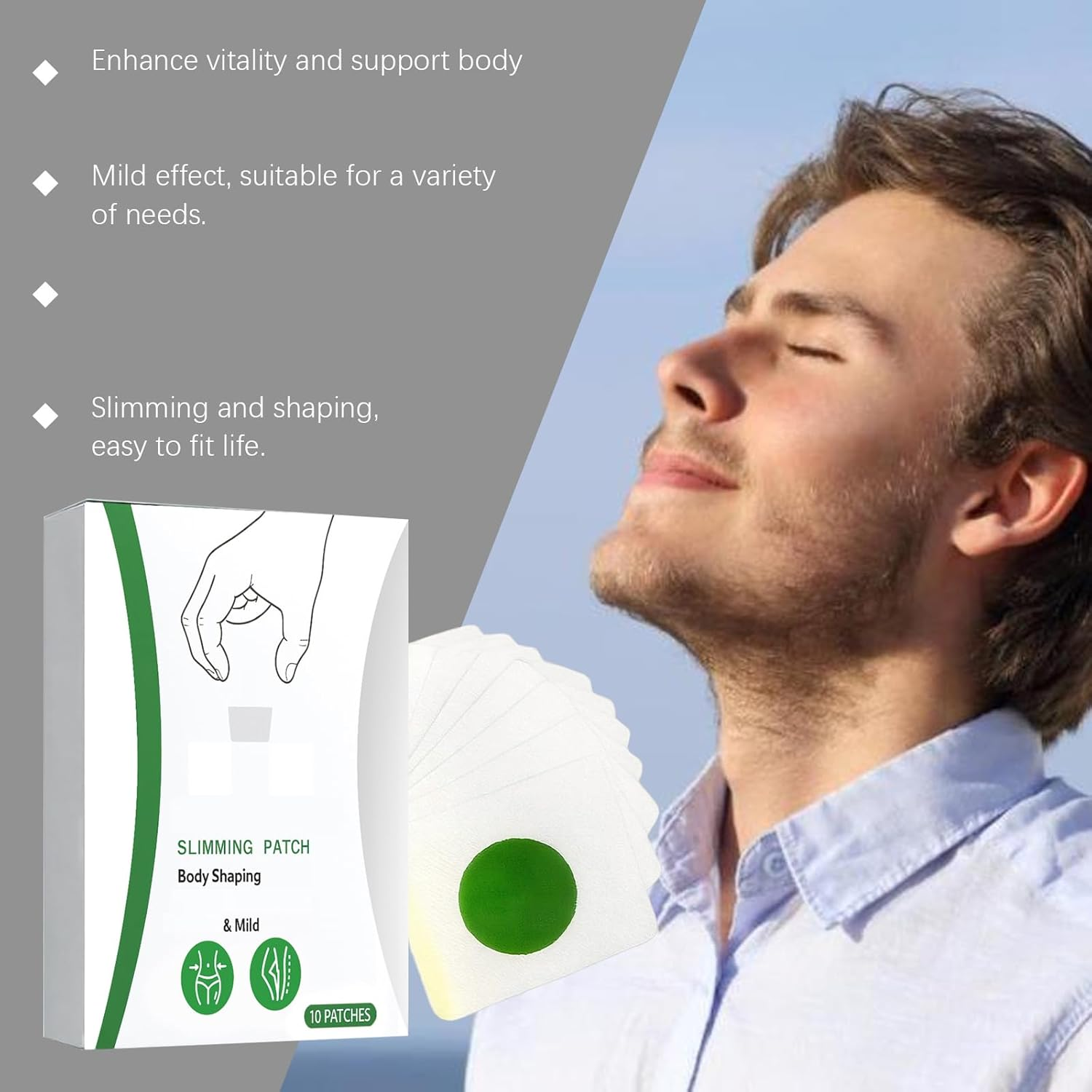 Firming Skin and Body Shaping Care Patch, Body Shaping Patch, Weightless Support Patches, Slimming Breathable Tightening Body, Slimming Patches for Abdomen, Firm & Shaping for Adults Women Men (6Pcs) image number 4