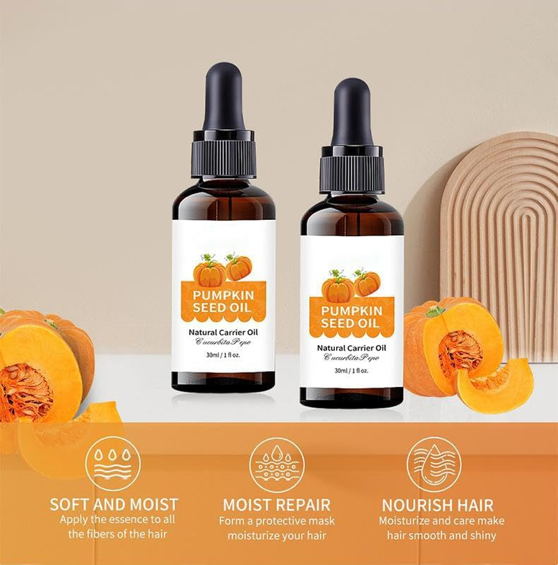 Organic Pumpkin Seed Oil for Hair Growth | 100% Cold-Pressed | Strengthens & Nourishes Hair | DHT Blocker for Thicker, Fuller Hair image number 4