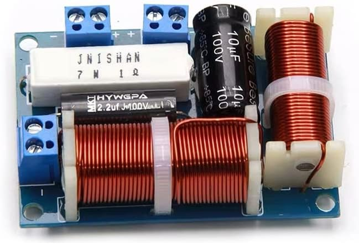 HOOCI 2PCS 2 Way 80W Speaker Treble Bass Frequency Divider Home Theater Hifi Stereo DIY Audio Crossover Filters