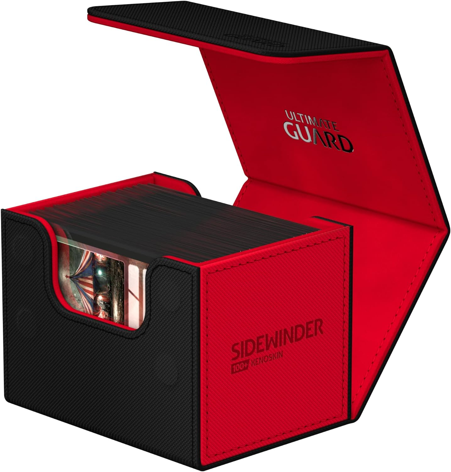 Ultimate Guard 100+ Synergy Sidewinder Deck Box, Black/Red image number 1