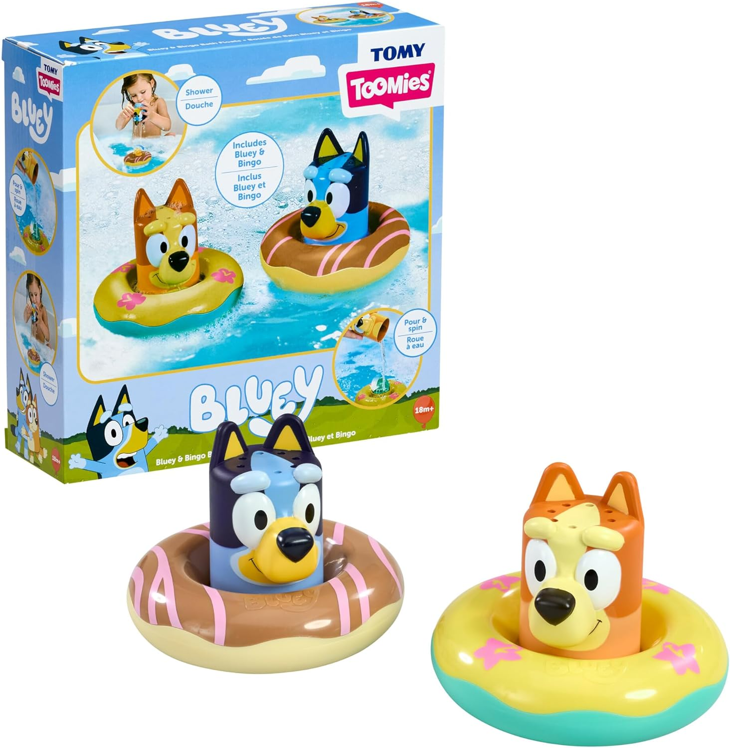 TOMY Toomies Bluey Bath Floats Toy (Pack of 2)