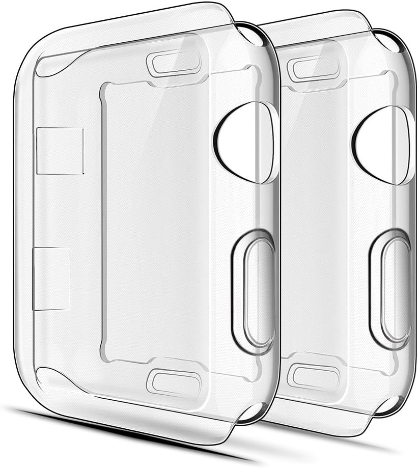 Simpeak 2PACK Soft Screen Protector Case Compatible with Apple Watch Series 10(42Mm 46Mm) Series 9 Ultra 8 7(41Mm 45Mm 49Mm) Series 6 SE 5 4(40Mm 44Mm) Series 3 2(38Mm 42Mm),Clear (40Mm) image number 4