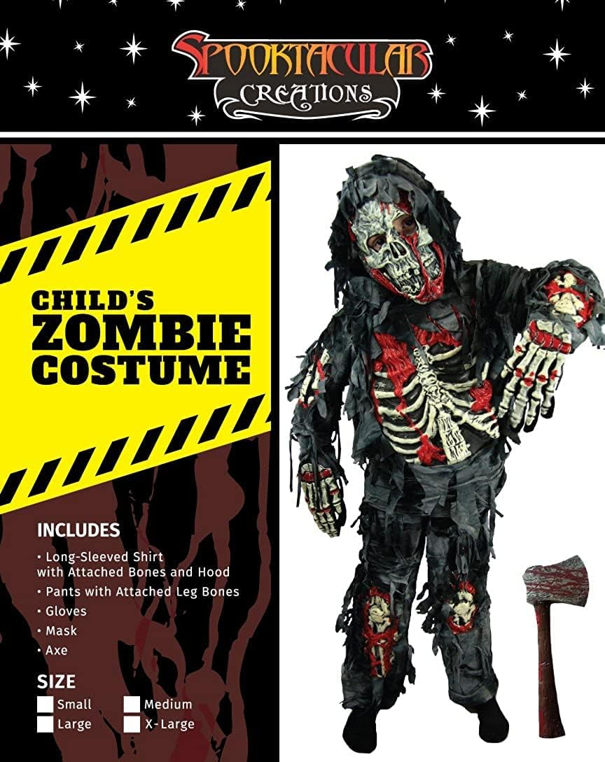 Spooktacular Creations Zombie Costume for Kids, Scary Halloween Costume for Boys, Halloween image number 5