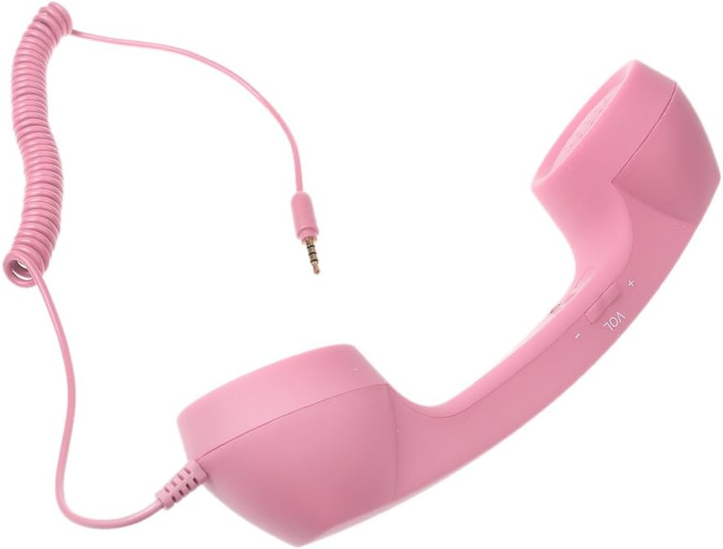 Baosity 3.5Mm Retro Radiation Proof Mic Phone Handset Telephone for Iphone Android - Pink image number 2