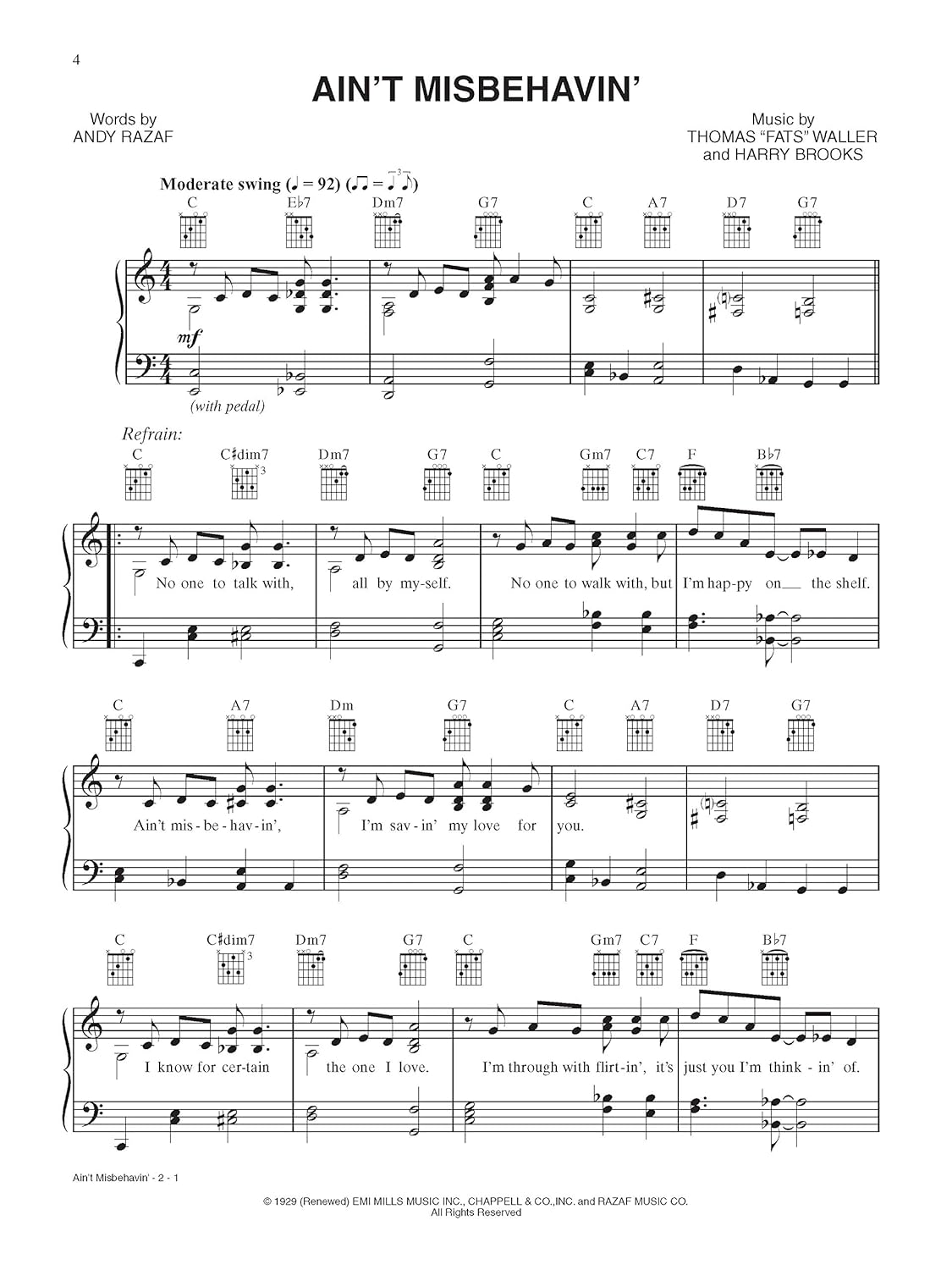 Alfred'S Easy Piano Songs -- Standards & Jazz: 50 Classics from the Great American Songbook image number 5