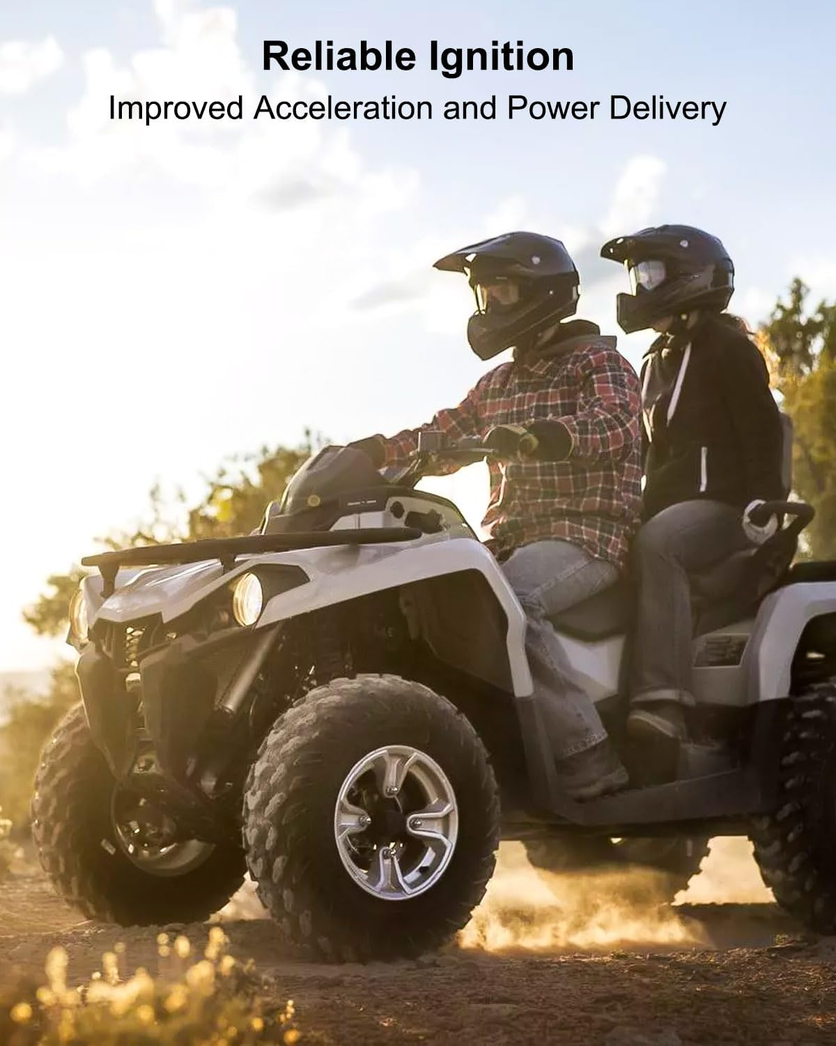 5PCS CDI Box Ignition Coil Kit Fit for Polaris Sportsman 90 Scrambler 90 50 Predator 90 50 2001-2007 with Voltage Regulator Rectifier Starter Relay Solenoid and Spark Plug image number 3